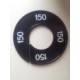 Maatring 9 cm zw/wit 150 